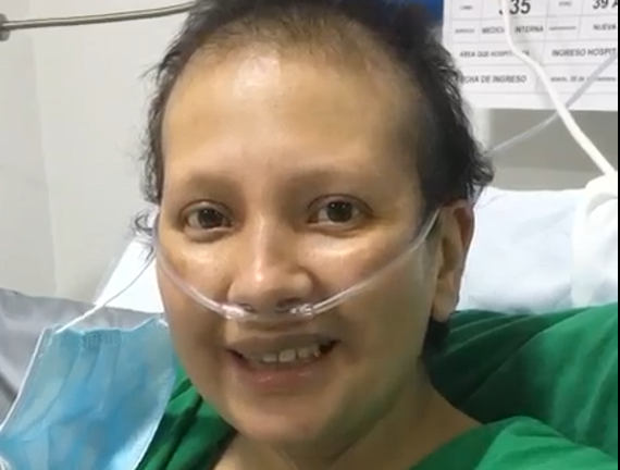 Testimonio de recibo de donación en pandemia- Paciente con cáncer. Publicamos con su consentimiento